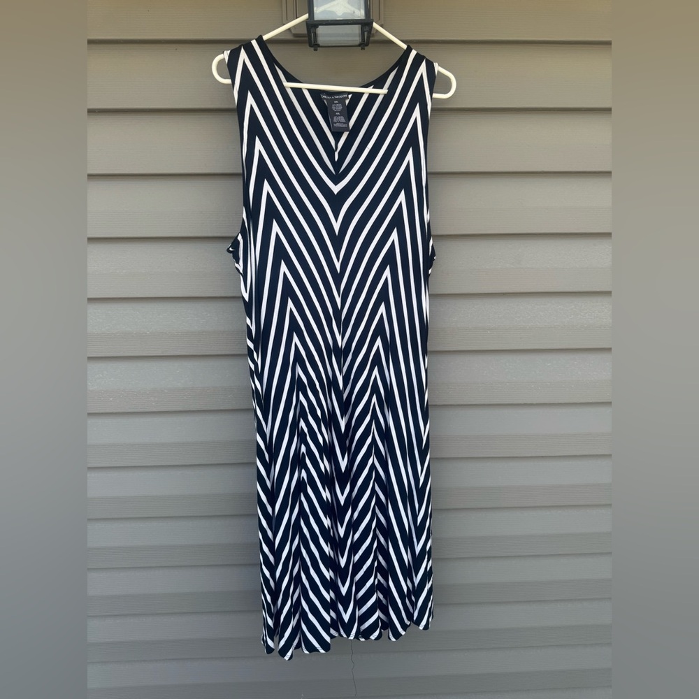 Chelsea & Theodore Black and White Maxi Dress
